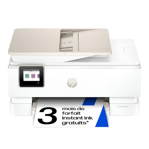 HP Envy Photo 7930, imprimante Multifonction Jet d’Encre Couleur A4, Wi-FI Double Bande, Impression Recto Verso Automatique, ADF de 35 Feuilles, bac Photo, 3...