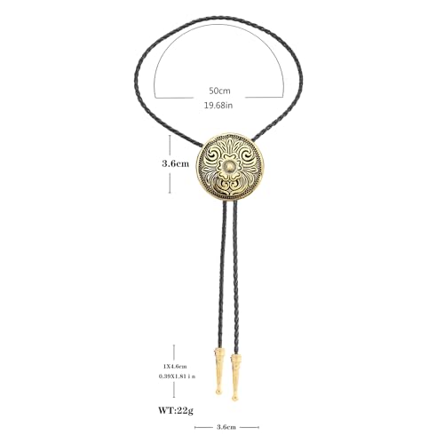 Image of Jeilwiy Bolo Tie for Men, Western Bolero Tie Cowboy Ties Native American Cowgirl Bolo Tie Accessories for Men Women