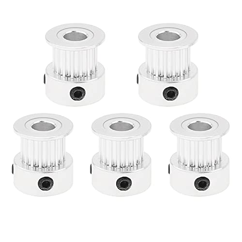 5 Pack GT2 Pulley 16 Teeth 5mm Bore 16T Timing Belt Pulley Wheel Aluminum for 3D Printer