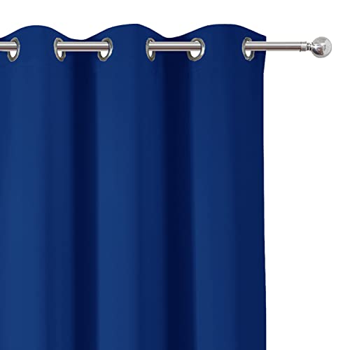 Image of LEMOMO Blackout Curtains 38 x 84 inch /Royal Blue Curtains Set of 2 Panels /Thermal Insulated Room Darkening Bedroom Curtains