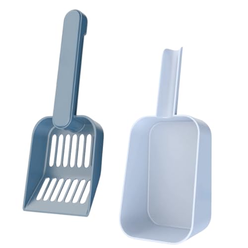 ozgram 自立するスコップ 【ブルー】 シャベル ケース付き 猫砂 ちり取り付き スコップ