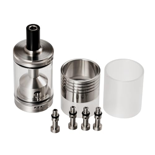 NETSU Style MTL RTA 22mm von Shen Ray 4.97 ml tank 2 zusätzliche Tank-Sektionen 4 Air Pins 35.2 mm Höhe 316 Edelstahl Silber für Individualisten und den täglichen Einsatz