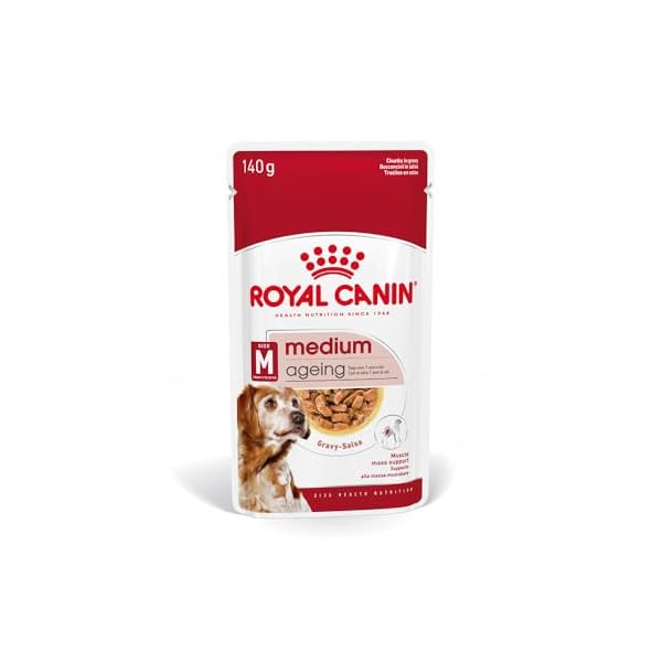 Royal Canin Medium Ageing 10+ | 10 x 140 g | Nassfutter für mittelgroße Hunde (11 bis 25 kg) | Ab dem 10. Lebensjahr | Zur Unterstützung des gesunden Alterns – Bild 3