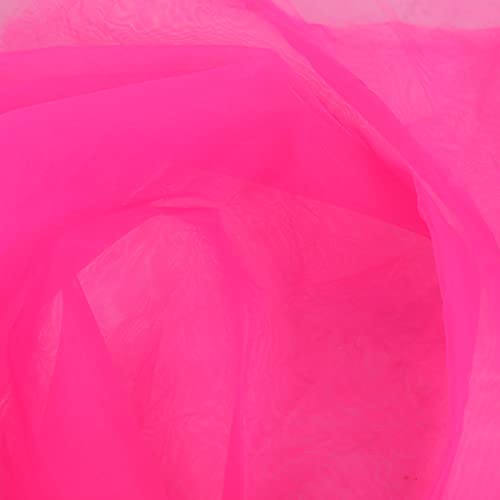 Tissu organza fuchsia au mètre pour robe de mariée et tutu de fête