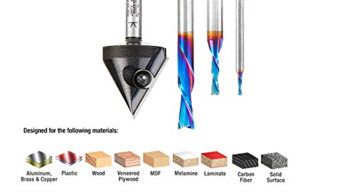 Amana Tool AMS-109 pack de 4 fraises CNC Shapeoko Matt