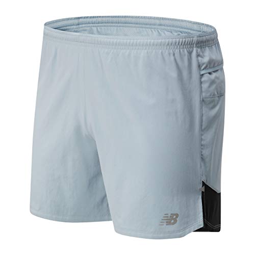New Balance Men's Impact Run 5 Inch Short, Gray, S