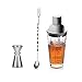 Juego de Coctelera Coctelera de Cristal, coctelera de Martini, coctelera de Mezcla, Tapa a Prueba de Fugas, coctelera, Regalos del Kit de Barman. Kit Cocteleria (Color : A)