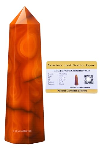 Image of Carnelian Crystal Tower Obelisk Point For Chakra