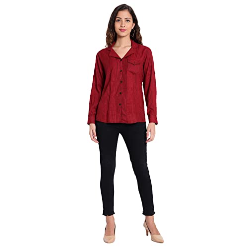 Image of Indietoga Women's Rayon Casual Chekered Shirts (Small to Plus Sizes 7XL)