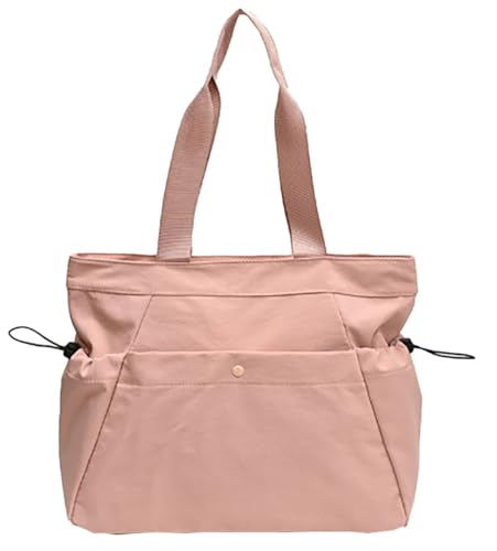 Women's Nylon Tote Bag Large Capacity Yoga Sports Handbag Waterproof Shoulder Bag Multi Pocket Travel Purse Commuter Satchel