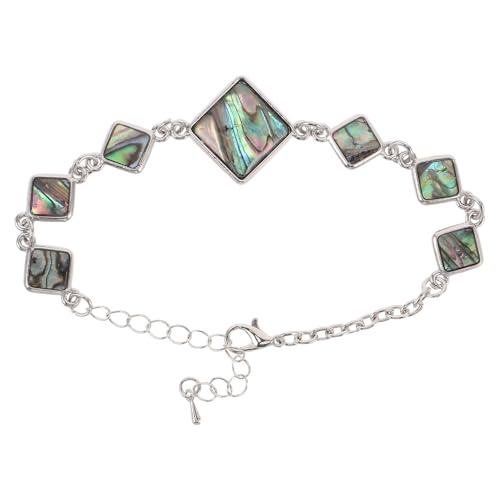 SOIMISS Bracelet Bohème à Maillons Géométriques en Coquille d'Abalone