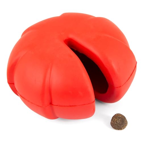 Jeffers Pet Natural Rubber Dog Chew Toy – Red Millipede, Large – Treat Dispensing, Vanilla Scent, Durable, Non-Toxic, Dishwasher Safe, Interactive Fetch & Tug Toy - Perfect for Training