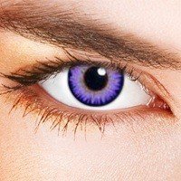 Eye-Effect - Lentes de contacto anuales, color violeta, 0 dioptrías, 2 unidades