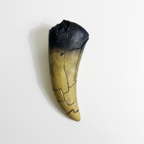 Image of 5.1 inches Tyrannosaurus Tooth Direct Cast Replica,Dinosaur Relic Bone Replica (Yellow-2)