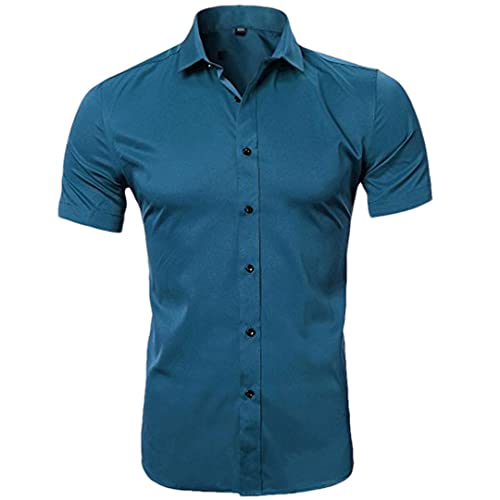 Chemise en fibre de bambou violette pour homme XL Niiyyjj