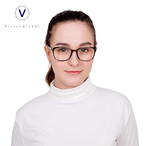 Image of VisionGlobal Blue Light Blocking Glasses, Lightweight Oval Frame, Computer Glasses for Gaming, Office, TV