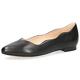  CAPRICE Damen Ballerinas 24201-24, Frauen Klassische Ballerinas, Women\'s Woman Freizeit leger Flats sommerschuh klassisch,Black Nappa,40 EU / 6.5 UK
