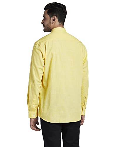 Image of Colorplus Men's Pure Cotton Checks Pattern Tailored Fit Spread Collar Full Sleeve Casual Shirt
