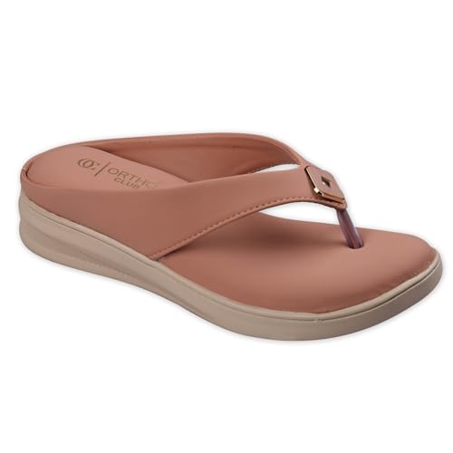 Image of ORTHO CLUB Women's Comfortable Wedge Sandals | Cushioned Sole, Slip-Resistant Design | Lightweight Women Sandal Footwear for Office & Casual Use | Sandal For Women