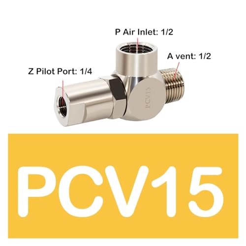 Válvula de retención rápida PCV-15 para control neumático industrial de aire 3