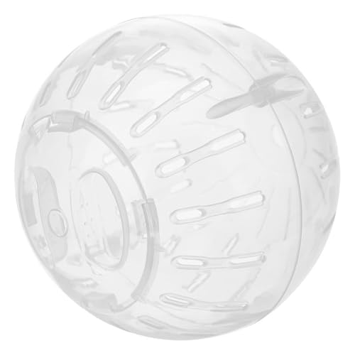 SWEETBIUTI Boule d'exercice du Hamster, Boule de Hamster Blanc Transparent, Balle de Petit Hamster de 4x4 Pouces, Boule de Hamster en Plastique ventilé, Jouet...