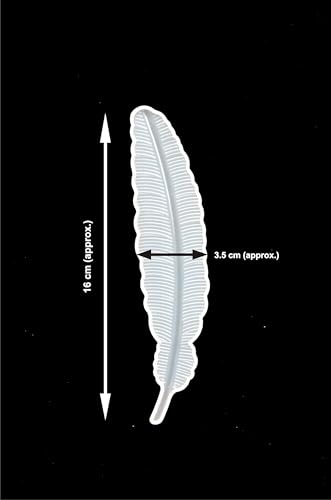 Image of BanteyBanatey Resin Art Silicone Casting Mould |Epoxy Mold| Silicon DIY Bookmark Feather Shape Mold | Art & Craft DIY Mould (Pack of 1, White)