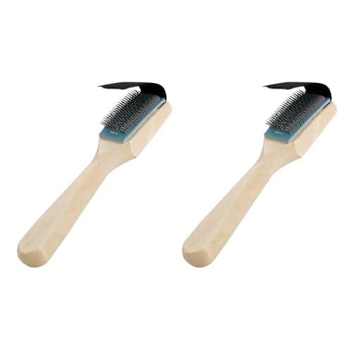 I-MART 2 Pack Suede Brush for Dance Shoes Sole Cleaning, Wooden Handle Suede Shoe Cleaner, Durable Wire Shoe Cleaning Brush for Suede Sole Dance Shoes, Suede Brush for Shoes