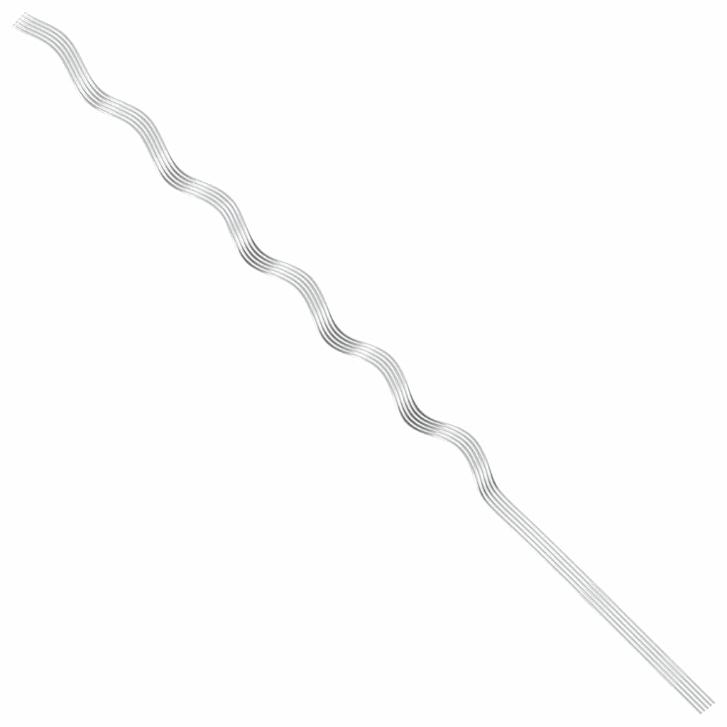 Spiral Pflanzenstütze 5 Stück Silber 110 cm Stahl 0.6 cm für Bohnen und Reben, robuste Rankhilfe für den Außenbereich, minimalistisches Design für vertikales Wachstum im Garten