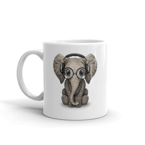 Image of Printed Coffee Funny Elephant Mug | Christmas | New Year - 350ml Capacity