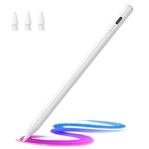 Hastraith Stylus Pen for iPad(2018-2026)-13 Mins Fast Charge with Tilt Sensitivity & Palm Rejection for iPad 11/10/9/8/7/6th Gen, Air 5/4/3/M4/M3/M2, Pro 13'/12.9'/11'/M4, Mini 7/6/5th, White