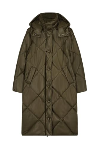 Rino&Pelle Vico.7502210 Long hooded padded coat Pine in 38