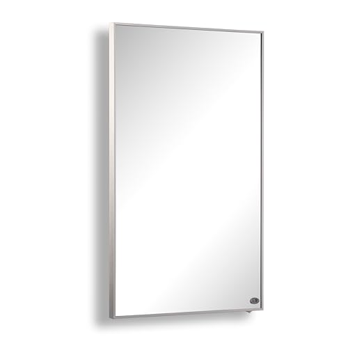 Könighaus Spiegel Infrarotheizung - 600W inkl. Thermostat - Energiesparende Spiegelheizung & 5...