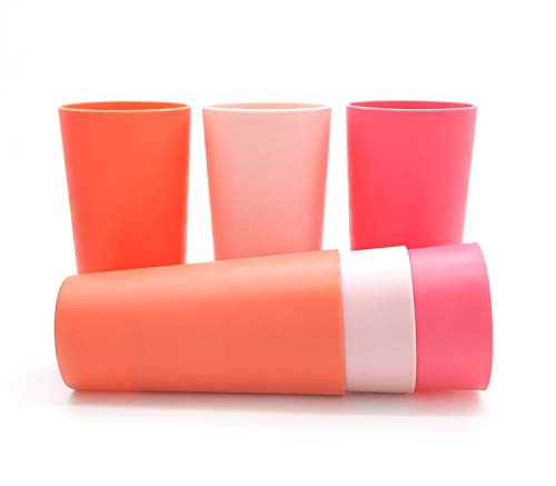 Unbreakable 26-ounce Plastic Tumbler Drinking Glasses, Set of 12 Multicolor - Dishwasher safe, BPA Free - Thumbnail 4