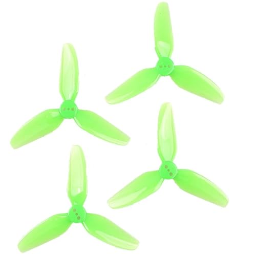 Hélice à 3 pales 1.5mm verte pour drones FPV 3 pouces T3X3X3 3030 RC