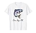 Niedliche Silbercoho-Lachsfischen-Kunst gurrt Bucht Oregon T-Shirt