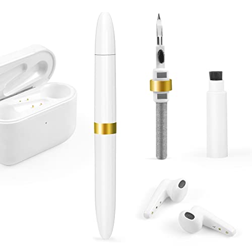Juspota Kit de Limpieza para AirPods Pro 1 2 3, Multifuncional Bolígrafo Limpiador Cepillo de Auriculares Bluetooth, Cleaning Pen Kit para AirPods/Teclado/Cámara/Telefónico/Auriculares Huawei Samsung Cover