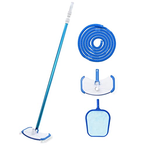 vidaXL Pool Reinigung Set 4-TLG. Kescher Poolsauger Bodensauger Poolreiniger