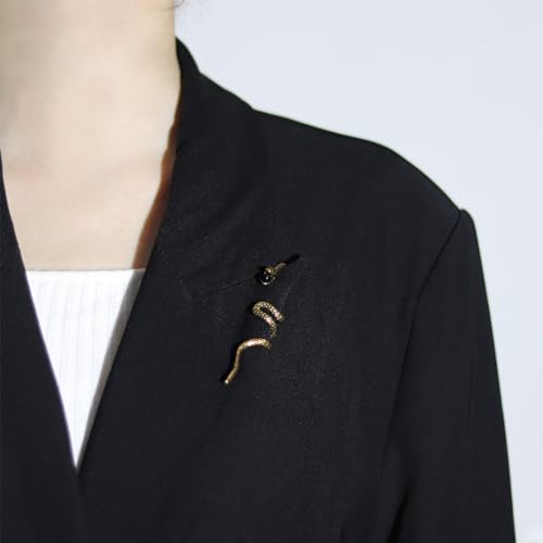 Image of Snake Brooch Metal Vintage Brooch for Women and Men - Lapel Pin, Hat Pin - Birthday and