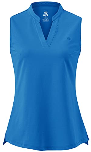 AjezMax Polo Femme sans Manches Coton Golf Sport Débardeur d'été Respirant Tennis Golf Tops Cover
