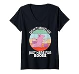 Photo Gallery donna retro axolotl don t mind me just here per gli amanti dei libri maglietta con collo a v Photo Gallery donna retro axolotl don t mind me just here per gli amanti dei libri maglietta con collo a v