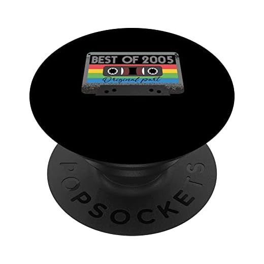 Lo mejor de 2005 Cassette Vintage Retro Cumpleaños PopSockets PopGrip Intercambiable