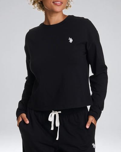 U.S. Polo Assn. Lounge Sets for Women, Tracksuit Sets for Women 2 Piece with Top and Wide Leg Sweatpants for Spring3