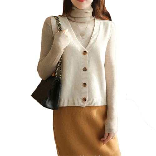 Cárdigan de punto sin mangas para mujer y chaleco informal con cuello en V
