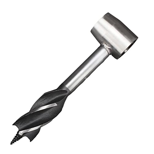 Hand Auger Drill Bit Carbon Steel Survival Settlers Tools Manual Auger Outdoor Wood Peg and Hole Maker Multitool for Bushcrafting Camping and Outdoor Backpacking Gear (black)