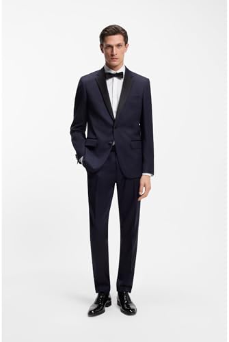 BOSS Slim-fit Smokinghemd Aus Bügelleichter Stretch-Baumwolle