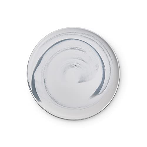 Stone lain Brighton Porcelain Plates, 4 Count, Marbled White and Grey by Stone Lain - Used condition - Image 3