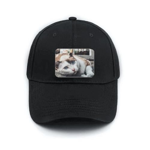 Casquette de baseball noire chat coloré : l'accessoire idéal des balades urbaines