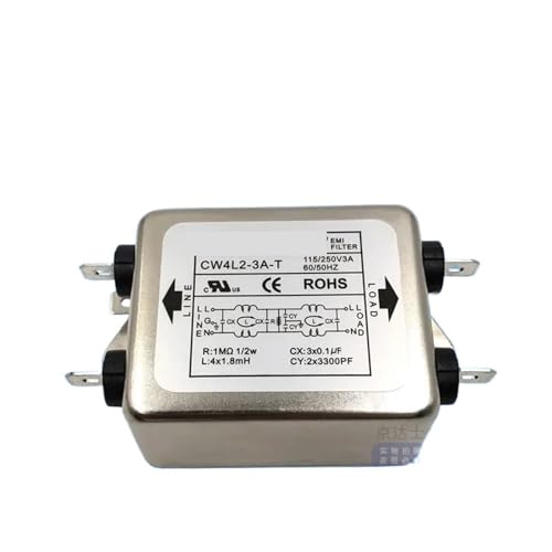 Filtro EMI CW4L2 monofásico de 6A y 10A con 3 líneas CA antiinterferencias