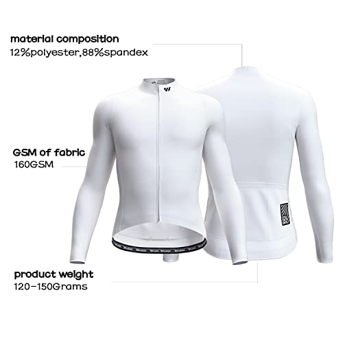 Foto von Wulibike Radtrikot Herren Langarm - Rennrad Trikot Herren Reißverschluss mit Taschen, Sommer Atmungsaktiv feuchtigkeitsaufnahm Radtrikot