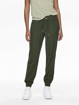 ONLY ladies pants ONLKELDA-EMERY MW PULL-UP PANTS PNT NOOS, grape leaf